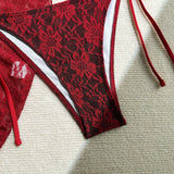 Mesh Sexy Bikinis Female Swimsuits Women Three-Piece Swimwear Beach Swimming Wear Bathing Suits Brazilian Bikini Set Pool Bather