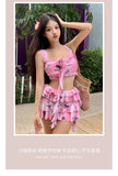 Swimsuit split skirt conservative small breast push up vacation swimsuit hot spring date romantic bikini