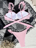 Push Up Ruffled Bikinis Underwired Bra Cup Bikini 2026 Women Swimsuit Female Swimwear Two Pieces Bikini Set Bathing Suit Swim