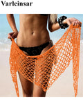 7 Colors Hollow Out Crochet Knitted Sarong Pareo Beach Cover Up Cover-ups Beach Dress Beach Wear Beachwear Female Women V7010