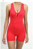 Padded Jumpsuit Sport Women Yoga Bodysuit Fitness Wear Gym Sportswear High Elastic Workout Running Clothes