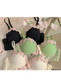 MOYISU Light Luxury Japanese Sweet Push-Up Bralette for Small Chest Women, Summer Thin Sexy Lingerie Pure Desire Underwear