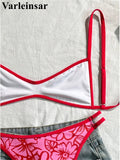 S - XL 2026 Sexy Printed High Leg Cut Bikini Female Swimsuit Women Swimwear Two-Pieces Bikini Set Bather Bathing Suit Swim V8037