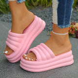 Chunky Platform Slippers for Women 2024 Summer Comfort Soft Sole Beach Shoes Slides Woman Thick Bottom Non-Slip Sandals Ladies
