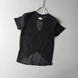 Women's Quick Drying Hollow out Back Sports T-Shirt Yoga Suit Top Short Sleeve Fitness Cover up
