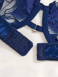 2025 Lace Sexy Erotic Floral Embroidery Lingerie Set For Women Sensual Erotic Sexy 2-Piece Bra + Panty Underwear Set ZA824031