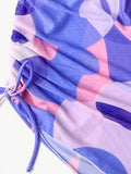 3 Pieces Triangle Halter String Bikini Long Sleeve Swimsuit Women Swimwear Female Bathers Bathing Swimming Swim Suit