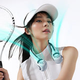 2025 New Portable Neck Fan, 360°surrounding Air Supply, 2400mAh Capacity Battery, Wearable Neck Fan Rechargeable for Outdoor Use