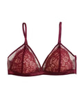 Sexy Red Lingerie for Women - MOYISU Spring Triangle Cup Bra Set, Thin Tight-Fit Bralette with French Lace (CA Sizing 4 Colors)
