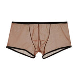 Mesh Perspective Shorts Panties Men Boxer Underwear Transparent Low-rise Moisture-wicking Boxer Shorts