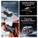 Lenovo GT50 Drone 8K EIS GPS Foldable Quadcopter 4.3'' Screen Remote Control Lightweight Beginner Pro+ Drone for Adults Travel X