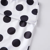 Women's Summer Low Waisted Capri Pants Slim Fit Dot Print Cropped Leggings for Casual Occasions Work