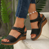 White Wedges Sandals for Women Summer Ankle Strap Thick Sole Gladiator Sandals Woman Plus Size 43 Casual Platform Sandles Female
