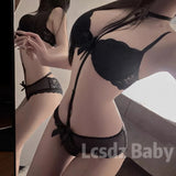 Just Want To Hang Neck Detachable Sexy Push-up Bra Set Careful with Cross Strap Inside The Machine Wear Lace Explosive Underwear