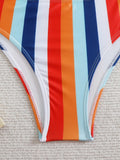 High Waist Bikini 2026 Women Strappy Swimsuit Sexy Striped Swimwear Female Bathers Bathing Swimming Swim Suit Summer Beachwear