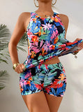 2026 Printed Floral Two Pieces Swimwear Female High Waist Swimsuit Women Bathers Bathing Swimming Swim Suit Beachwear