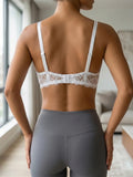 French Women's Lace Trim Push Up Bra Sexy Mesh Underwire Underwear Comfy Thin Padding Floral Lace Lingerie Bra