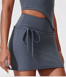 Tennis Suit Set Yoga Set Casual Outdoor Bra Golf Short Skirt Anti-light Running Pocket Fitness Suit Breathable Sports Tank Top