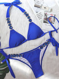 Jewelled Rhinestones Diamond Bikini Female Swimsuit Women Swimwear Two-piece Bikini Set Brazilian Bather Bathing Suit Swim Lady