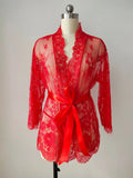 Lace Nightgowns Sleepwear Transparent Pajamas Negligee Open Crotch Sleepdress Women Robes Nightwear Sexy Underwear