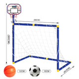 Kmoist 2 In 1 Sports Toy Basketball Stand Football Goal