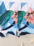 3 Pieces High Waist Bikinis 2026 Women Printed Swimwear Female Bandeau Swimsuit With Kimono Bathers Swimming Bathing Swim Suit