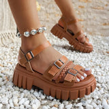 Women Elegant Sandals 2026 New Summer Outdoor Designer Shoes Women Casual Fashion Bottom Platform Sandals Sandalias De Mujer