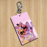 2026 A-FnafS oppression Rectangle ID Card Case Keychain Access Card Bag Key Tag Ring Leather Card Holder Key Ring Access