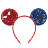 Disney Festival Party Cosplay Mouse Ears Headband 3.3" Ears Glitter Hairband Without Bow For Boys DIY Cartoon Hair Accessories