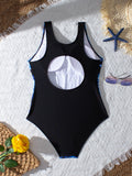 2026 Printed Swimsuit One Piece Sporty Swimwear Women Sexy Bathers Bathing Swimming Swim Suit Female Beachwear XXL