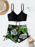 Drawstring Front Shorts Bikinis 2026 High Waist Swimsuit Women Swimwear Female Bathers Bathing Swimming Swim Suit Beachwear