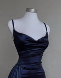 Y2k Hot Girls Pleated Spaghetti Strap Dresses Women Solid Color Sexy Backless Package Hip Slim Slit Long Dress Female Streetwear