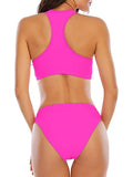 2026 Sporty Bikinis Solid Padded Swimsuit Women Vintage Swimwear Female Bathers Bathing Swimming Swim Suit Beachwear