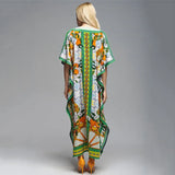 2026 Women Swimsuit Beach Cover Up dress Sleeve Kaftan Beach Tunic Long Pareos Bikinis Cover ups Summer Robe Plage Beachwear