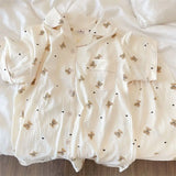 Thin Cotton Women's Short-sleeved Pajamas Set Summer Cute and Casual Sweet and Girly Thin Home Wear Set Sausage Dog Sleepwear