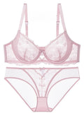 Sheer Lace Teddy Lingerie Set Panty Sexy Bra & Panty Set Ultra Thin Comfortable Summer Wear S-3XL BC Sexy Gift Sexy Tushy MOYISU