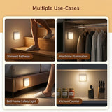 USB Charging Cupboard Lamp Dimmable White/Warm Light Motion Sensor LED Night Light for Bedroom Kitchen Stair Wardrobe Lighting