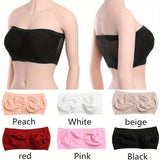 Women’s Strapless Bandeau Bra Soft Stretch Breathable Seamless Mesh No Underwire Comfortable Summer Everyday & Formal Wear