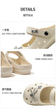 Cute DIY Bow Knot Indoor Street Slippers For Women Fashion Clogs Female Summer Shoes Soft EVA Anti-slip Ladies Home Beach Slides