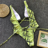 Deep V Neck Wrap Around High Cut Women Swimwear One Piece Swimsuit Female Monikini Tummy Cut Out Bathing Suit Swim Beach Wear