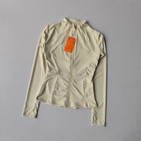Women's Slim Fit Quick Dry Yoga Fitness Jacket Professional Running Sports Long Sleeve Top for Slimming Effect