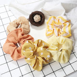 5Pcs/Lot Girl Pink Red Hair Band Accessories Fashion Large Hair Ties Solid Color Elastic Scrunchies For Women Ponytail Hairstyle