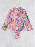Ladies 2025 One-Piece High Collar Backless Fashionable Swimsuit Long Sleeve Suitable for Summer Beach And Swimming Pool