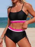 2026 Drawstring Strappy Bikinis Padded Swimsuit Women High Waist Swimwear Female Bathers Bathing Swimming Swim Suit Beachwear