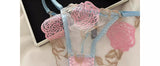 Pure Desire French Lace Bra Set Rose Embroidery Minimizer Wireless Comfort Support Full Bust Anti Sagging Breathable No Show USA