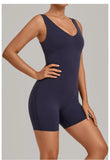 New Summer U-neck Beautiful Back Yoga Jumpsuit Women Sleeveless Tight Sports One Piece Suit Outdoor Gym Running Fitness Overalls