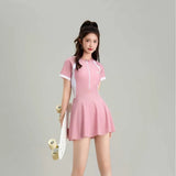 New Swimsuit for Women, Slightly Overweight, Plus Size Jumpsuit Style, Conservative and Slimming, Hot Spring Swimsuit Wholesale