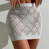 Sexy Hollow Out Crochet Knitted Tunic Beach Cover Up Cover-ups Beach Dress Beach Wear Beachwear Mini Skirt Female Women K6587