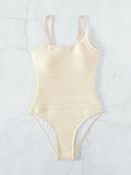 2026 Plain One Shoulder Swimsuit One Piece Solid Swimwear Women Sexy Bathers Bathing Swimming Swim Suit Female Beachwear