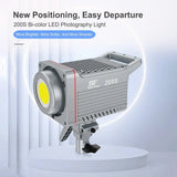 200W Ultra-high SSI Point Source Bi-color Video Light for Studio Photography Fill Light COB Lamp